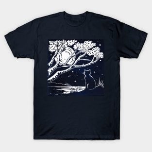 Cat and Moon T-Shirt